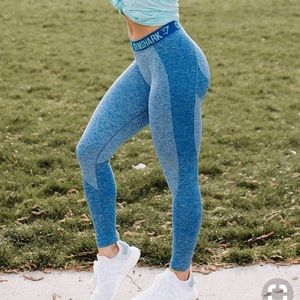 Gymshark flex leggings- blueberry marl/marine blue